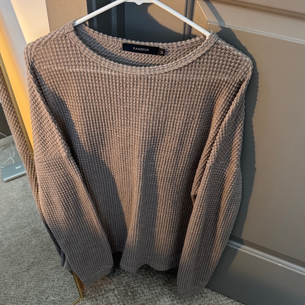 Passion Women's Tan Crew Neck Sweater